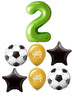 Soccer Balls Birthday Lime Green Number Pick An Age Balloon Bouquet