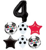 Soccer Ball Stars Pick An Age Black Number Birthday Balloons Bouquet