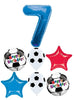 Soccer Ball Stars Pick An Age Blue Number Birthday Balloons Bouquet