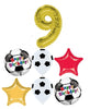Soccer Ball Stars Pick An Age Gold Number Birthday Balloons Bouquet