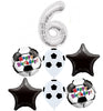 Soccer Balls Star Happy Birthday Silver Number Pick An Age Balloons Bouquet