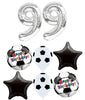 Soccer Ball Stars Pick An Age Silver Number Balloons Bouquet