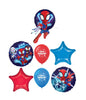 Spidey Roly Polies Stars Birthday Balloons Bouquet with Helum Weight