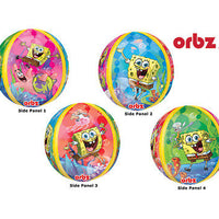 SpongeBob Orbz Birthday Cake Balloon Bouquet with Helium and Weight