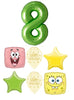 Spongebob Patrick Birthday Pick An Age Green Number Balloons Bouquet