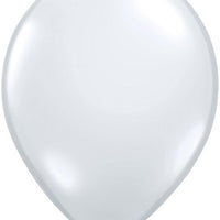 11 inch Qualatex Diamond Clear Latex Balloons with Helium and Hi Float