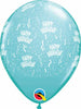 11 inch Happy Birthday Around Caribbean Blue Balloons Helium Hi Float