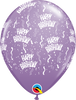11 inch Happy Birthday Around Spring Lilac Balloons Helium Hi Float