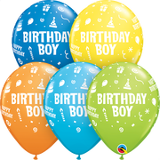 11 inch Birthday Boy Balloon with Helium and Hi Float