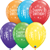 11 inch Happy Birthday Candles Starbursts Balloons Helium Hi Float