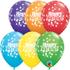 11 inch Happy Birthday Confetti Dots Balloons with Helium and Hi Float