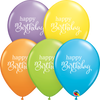 11 inch Simply Happy Birthday Balloons with Helium and Hi Float