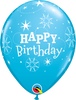 11 inch Birthday Sparkle Robin Egg Blue Balloon with Helium High Float