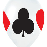 11 inch Casino Cards Suits Balloons with Helium and Hi Float