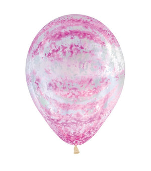 11 inch Graffiti Rose Crystal Clear Balloons with Helium and Hi Float