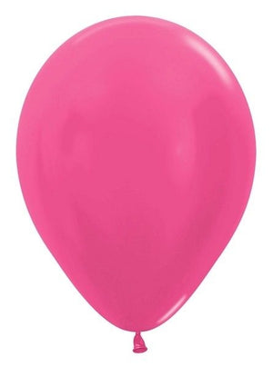 16 inch Fuchsia Balloons with Helium and Hi Float