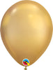 Qualatex 11 inch Uninflated Chrome Gold Balloon