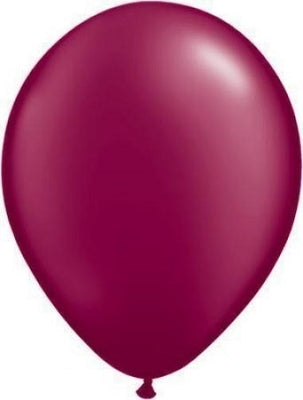 11 inch Qualatex Pearl Burgundy Latex Balloons NOT INFLATED