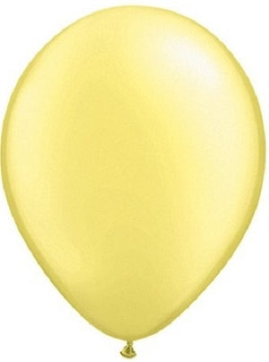 Qualatex 11 inch Pearl Lemon Chiffon Uninflated Latex Balloon