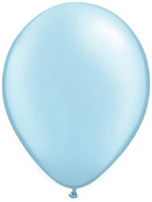 16 inch Pearl Light Blue Balloons with Helium and Hi Float