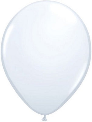 11 inch Qualatex White Latex Balloons NOT INFLATED