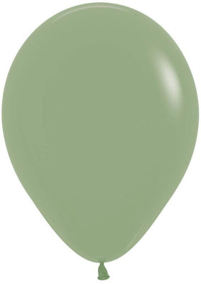 11 inch Green Eucalyptus Balloons with Helium and Hi Float