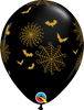 11 inch Halloween Spider Webs Bats Balloons with Helium and Hi Float