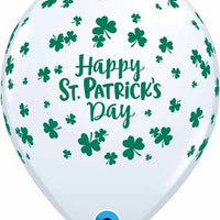 11 inch Happy St Patricks Day Balloons with Helium and Hi Float