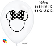 11 inch Minnie Mouse Silhouette Clear Balloon with Helium Hi Float