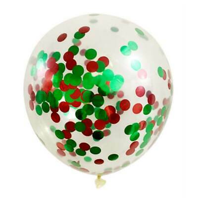11 inch Red Green Metallic Confetti Balloons with Helium and Hi Float