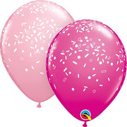 11 inch Sprinkles Rose and Pink Balloons with Helium and Hi Float