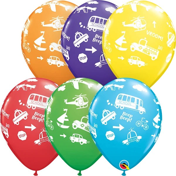 11 inch Vehicles Transportation Balloon with Heilum and Hi Float