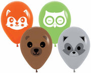 11 inch Woodland Critters Balloons with Helium and Hi Float