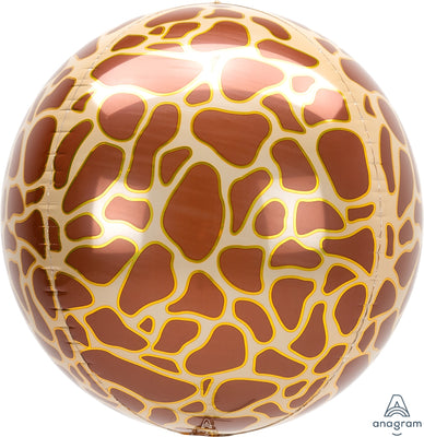 Jungle Animals Giraffe Print Orbz Balloon with Helium