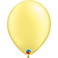 Qualatex 16 inch Pearl Lemon Chiffon Uninflated Latex Balloon