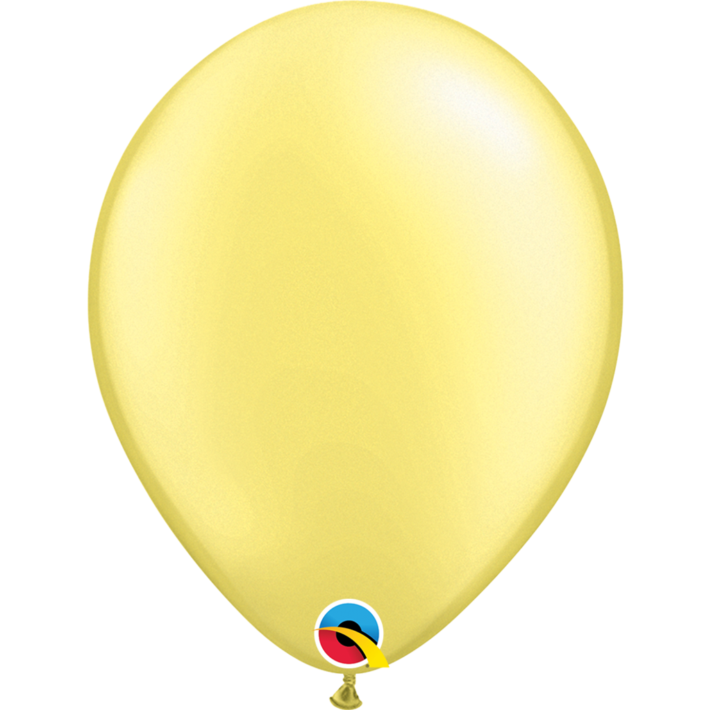 Qualatex 16 inch Pearl Lemon Chiffon Uninflated Latex Balloon