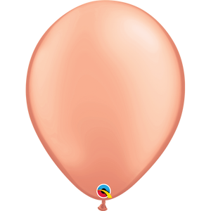 Qualatex 16 inch Pearl Rose Gold Uninflated Latex Balloon