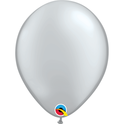 Qualatex 16 inch Pearl Silver Uninflated Latex Balloon