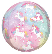 16 inch Enchanted Unicorn Orbz Balloons with Helium