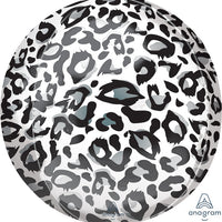 Jungle Animals Snow Leopard Animal Print Orbz Foil Balloon with Helium