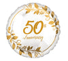 50th Anniversary Foil Balloon with Helium