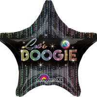 18 inch Disco Lets Boogie Star Balloon with Helium