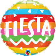 18 inch Fiesta Stripes Foil Balloon with Helium