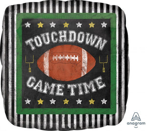 18 inch Football Touch Down Game Time Foil Balloon with Helium