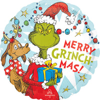 18 inch Grinch Christmas Foil Balloons