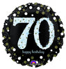 Milestone Sparkling 70th Birthday Balloon with Helium