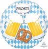 18 inch Oktoberfest Prost Beer Mugs Pretzel Foil Balloon with Helium