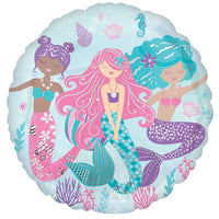 18 inch Shimmering Mermaids Foil Balloons