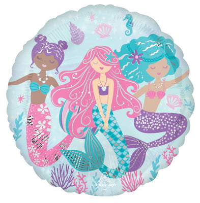 18 inch Shimmering Mermaids Foil Balloons