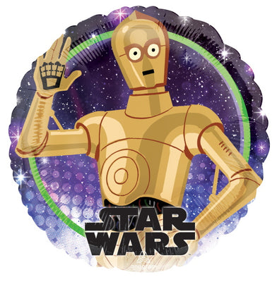 18 inch Star Wars Galaxy of Adventures C3PO Foil Balloon with Helium